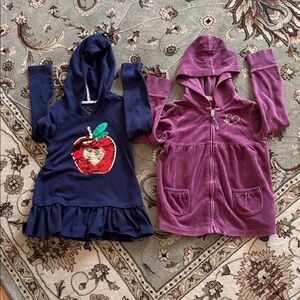 Max studio ,Sonoma Kids Burgundy Hoodie with Heart Accent size 6